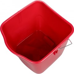 Ведро для тележки прямоугольное пластик красный 25л 25EC/4 - фото 2