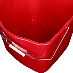 Ведро для тележки прямоугольное пластик красный 25л 25EC/4 - фото 4