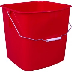 Ведро для тележки прямоугольное пластик красный 25л 25EC/4 - фото 5