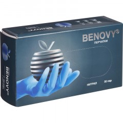 Перчатки нитрил, н/c,н/о,текст,Benovy(XS)50п/уп,фиол/сирен-гол - фото 3