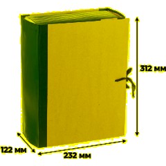 Папка архивная 120мм крафт/бумвинил 4 завязки, бордовая - фото 5