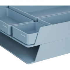 Лоток горизонтальный д/бум Deli NuSign ENS001-blue 2лотка + орган-р син Лоток горизонтальный д/бум Deli NuSign ENS001-blue 2лотка + орган-р син - фото 4