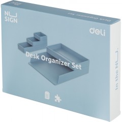 Лоток горизонтальный д/бум Deli NuSign ENS001-blue 2лотка + орган-р син Лоток горизонтальный д/бум Deli NuSign ENS001-blue 2лотка + орган-р син - фото 6
