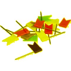 Кнопки силовые д/пробковых досок Attache ФЛАЖКИ,пластик,европ,ассор,25шт/уп - фото 2