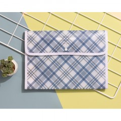 Папка-конверт на кнопке А4 Attache Selec Casual,текст кант, син РР, 400мкм - фото 5