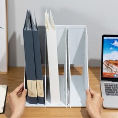 Лоток вертикальный Deli E79003Grey складной 3 отделения серый - фото 8