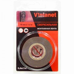 Клейкая лента монтажная сверхсил.двустор.1146 Vintanet,черная,19 мм х 1,5 м Клейкая лента монтажная сверхсил.двустор.1146 Vintanet,черная,19 мм х 1,5 м - фото 7