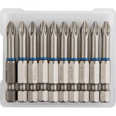 Бита ЗУБР ЭКСПЕРТ кованые Cr-Mo, тип E, PH2, 50м, 10шт/уп (26011-2-50-10)