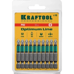 Бита KRAFTOOL Optimum Line PH2, 50 мм, тип E, 10 шт/уп (26122-2-50-10) - фото 4