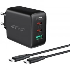 Зарядное устройство ACEFAST (AF-A13-BK) A13 PD65W USB-C+USB-C+USB-A 3/черн Зарядное устройство ACEFAST (AF-A13-BK) A13 PD65W USB-C+USB-C+USB-A 3/черн - фото 2