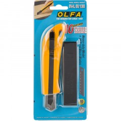 Нож OLFA 18 мм с выдвижным лезвием, 10 шт лезвий в комп. (OL-BN-AL/BB/10BB) Нож OLFA 18 мм с выдвижным лезвием, 10 шт лезвий в комп. (OL-BN-AL/BB/10BB) - фото 2