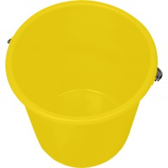 Ведро пластиковое с ручкой хозяйственно-бытовое желтое 10л - фото 2