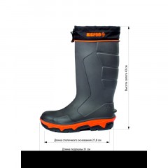 Сапоги полиуретановые зимние, на подошве из каучука BIGFOOT,  р.42/270 - фото 9