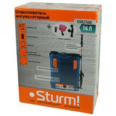 Опрыскиватель садовый ранцевый аккум. Sturm GS8216N, 16 л, без АКБ и ЗУ Опрыскиватель садовый ранцевый аккум. Sturm GS8216N, 16 л, без АКБ и ЗУ - фото 8