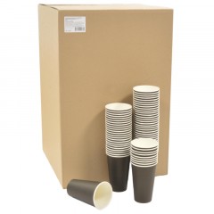 Стакан одноразовый бум. 1-сл 400мл 18OZ ЧЕРНЫЙ 1000шт/кор - фото 2