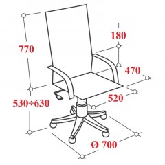 Кресло UT_BERGAMO (22) кожзам черный 36-6 хром - фото 19