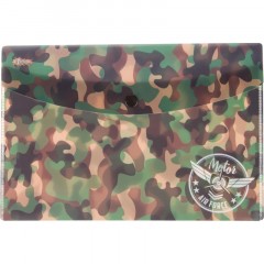 Папка-конверт на кнопке А5 №1 School Military (зелен) 2шт/уп - фото 2