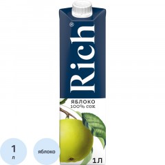 Сок Rich яблоко 1л