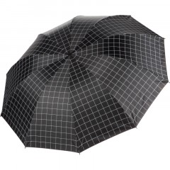 Зонт складной, механика, 10 спиц, черный в клетку, HD-HW10B(H/T) - фото 2