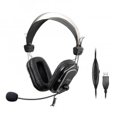 Гарнитура A4Tech (HU-50) черный 2м накладные USB Гарнитура A4Tech (HU-50) черный 2м накладные USB - фото 2