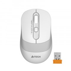 Мышь компьютерная A4Tech Fstyler (FG10 WHITE)бел/сер/2000dpi/беспроводн/3кн - фото 3