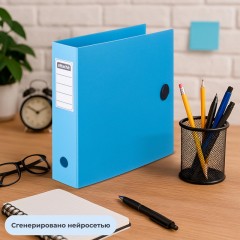 Папка-регистратор А4 80мм Attache на резинке, полифом, голубой Папка-регистратор А4 80мм Attache на резинке, полифом, голубой - фото 11