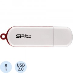 Флеш-память Silicon Power LuxMini 320, 8Gb, USB 2.0, бел, SP008GBUF2320V1W Флеш-память Silicon Power LuxMini 320, 8Gb, USB 2.0, бел, SP008GBUF2320V1W - фото 2