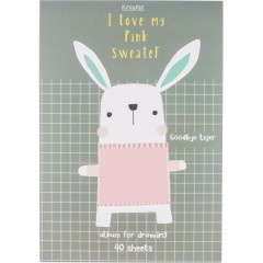 Альбом для рисования Kroyter А4 40л склейка,Аnimals,2диз,66137 - фото 2