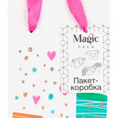 Пакет подарочный - коробка под бутылку, 210 г/м2, 12,5x34,5x8,3см, 90068 - фото 3