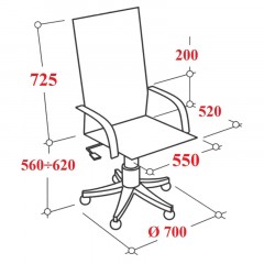 Кресло VT_EChair-641 TC ткань серый, пластик черный Кресло VT_EChair-641 TC ткань серый, пластик черный - фото 4