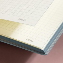Блокнот Deli А5 112л 80 г/м, мягкая обложка клетка 5x5мм черный кожа EN141G Блокнот Deli А5 112л 80 г/м, мягкая обложка клетка 5x5мм черный кожа EN141G - фото 3
