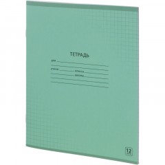 Тетрадь школьная А5,12л,клетка, Выбор есть зеленый 20шт/уп - фото 2