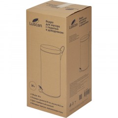 Ведро мусорное с педалью и доводчиком Luscan 30 л, матовое, нерж сталь - фото 6