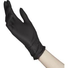 Перчатки нитрил., н/с,н/о,3,5г./шт,черн.FOXY-GLOVES S 50 пар/уп ШК4181/8560 - фото 2