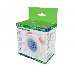 Часы-будильник Ritmix CAT-057 White - фото 3