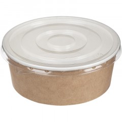 Контейнер круглый OSQ Round Bowl 750, d-150(128)х60мм, крафт(270шт/уп) - фото 2