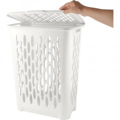 Корзина для белья Keeplex Light с крышкой 37л белое облако Корзина для белья Keeplex Light с крышкой 37л белое облако - фото 4