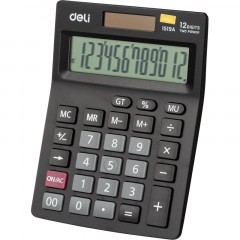 Калькулятор настольный КОМП. Deli E1519A, 12-р, дв.пит., 140x102мм, черный Калькулятор настольный КОМП. Deli E1519A, 12-р, дв.пит., 140x102мм, черный - фото 3