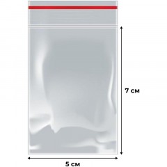 Пакет с замком (Zip Lock) 5х7 см, 32 мкм, 100 шт/уп Пакет с замком (Zip Lock) 5х7 см, 32 мкм, 100 шт/уп - фото 3