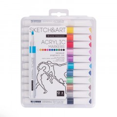 Набор акриловых маркеров Sketch&Art 12 цв. 22-0126 Набор акриловых маркеров Sketch&Art 12 цв. 22-0126 - фото 3