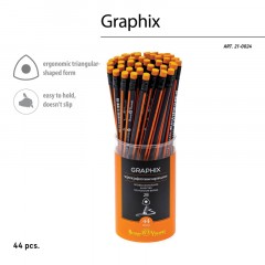 Карандаш чернографитный BV Graphix с ластиком 2В 21-0024 Карандаш чернографитный BV Graphix с ластиком 2В 21-0024 - фото 5