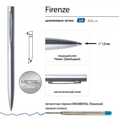 Ручка шариковая BV FIRENZE 1мм син кор серебрн,тубус прямоуг сер 20-0302/03 Ручка шариковая BV FIRENZE 1мм син кор серебрн,тубус прямоуг сер 20-0302/03 - фото 4