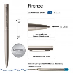 Ручка шариковая BV FIRENZE 1мм син кор шамп,тубус прямоуг черн 20-0303/03 Ручка шариковая BV FIRENZE 1мм син кор шамп,тубус прямоуг черн 20-0303/03 - фото 4