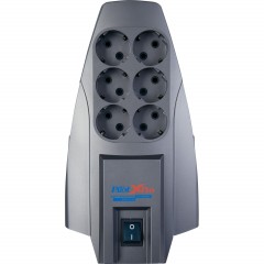 Сетевой фильтр PILOT X-Pro (6-4упр./1,8м/10А/650Дж/темно-серый) - фото 2