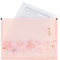 Папка-конверт на молнии zip M&G Sakura Rain, А4, РР, цвет в асс ADM929NT - фото 3