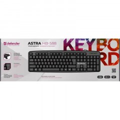 Клавиатура Defender Astra HB-588 RU, проводная, черный, полноразмерная - фото 3