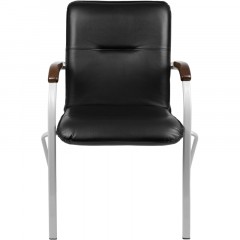 Конференц-кресло UA_EChair SAMBA Silver к/з черн./орех (V-4 1.031) Конференц-кресло UA_EChair SAMBA Silver к/з черн./орех (V-4 1.031) - фото 2