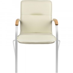 Конференц-кресло UA_EChair SAMBA Silver к/з беж./бук (V-18 1.007) Конференц-кресло UA_EChair SAMBA Silver к/з беж./бук (V-18 1.007) - фото 2