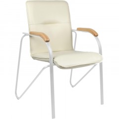 Конференц-кресло UA_EChair SAMBA Silver к/з беж./бук (V-18 1.007) Конференц-кресло UA_EChair SAMBA Silver к/з беж./бук (V-18 1.007) - фото 3