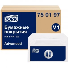 Одноразовые покрытия на унитаз Торк V1 250л/уп 750197 Одноразовые покрытия на унитаз Торк V1 250л/уп 750197 - фото 2